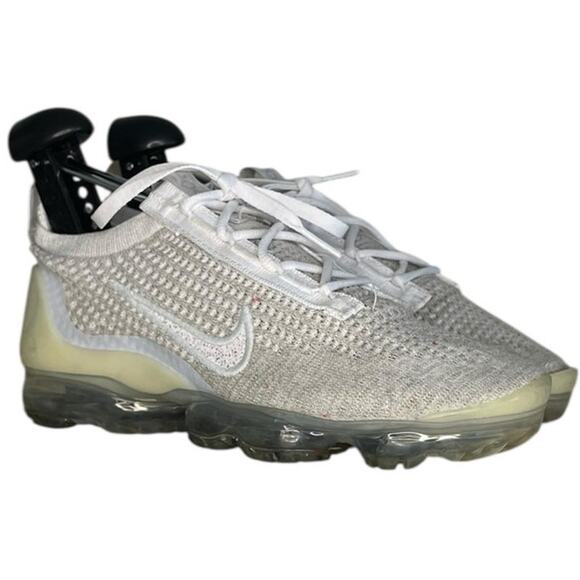 Women's Nike Air VaporMax 2021 DC4112-100 Flyknit Running Shoes Size 6 White - Picture 3 of 6